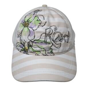 Flower Roxy Snapback Trucker Hat Multi One Size Adjustable Embroidered Mesh Back